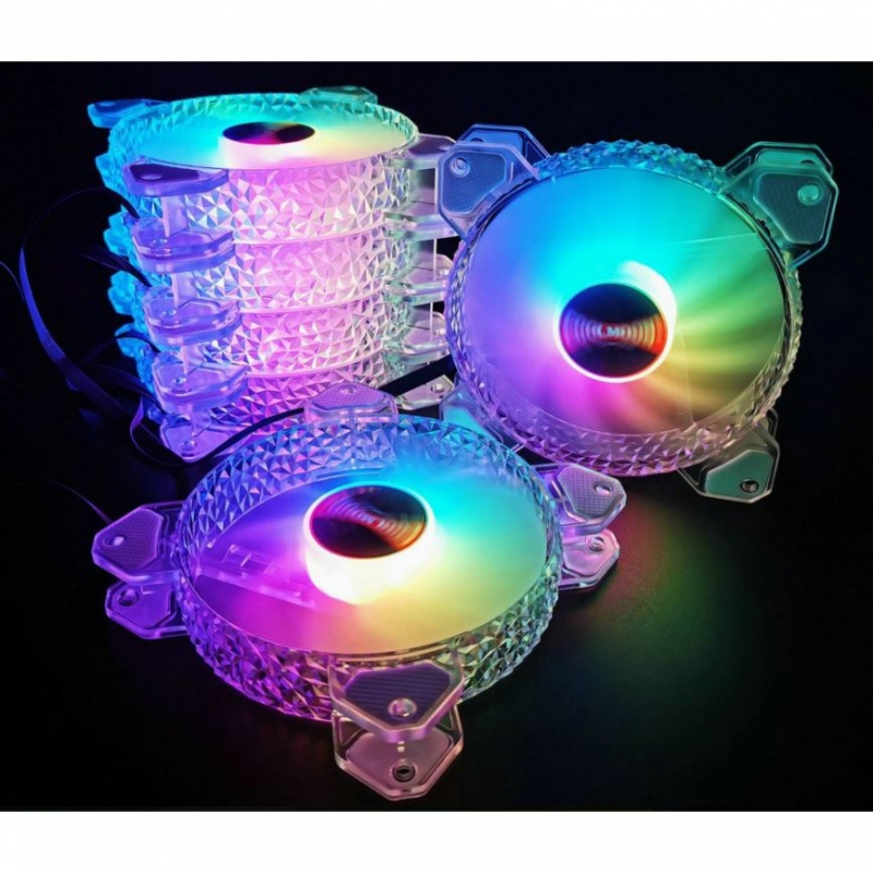 Bộ 6 fan LED COOLMOON d1 ( LED RGB  + REMOTE + HUB )