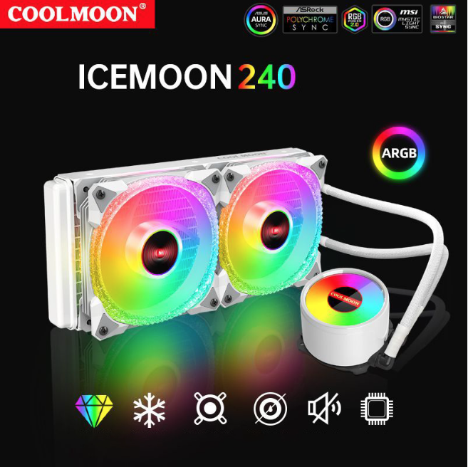 TẢN NHIỆT NƯỚC COOLMOON ICE MOON 240